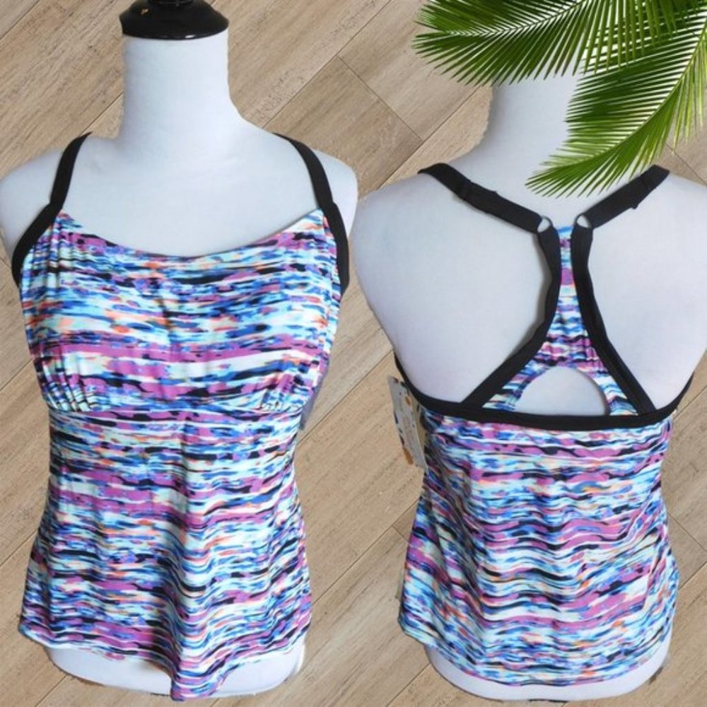 MULTI COLOR TWO PIECE SWIMSUIT